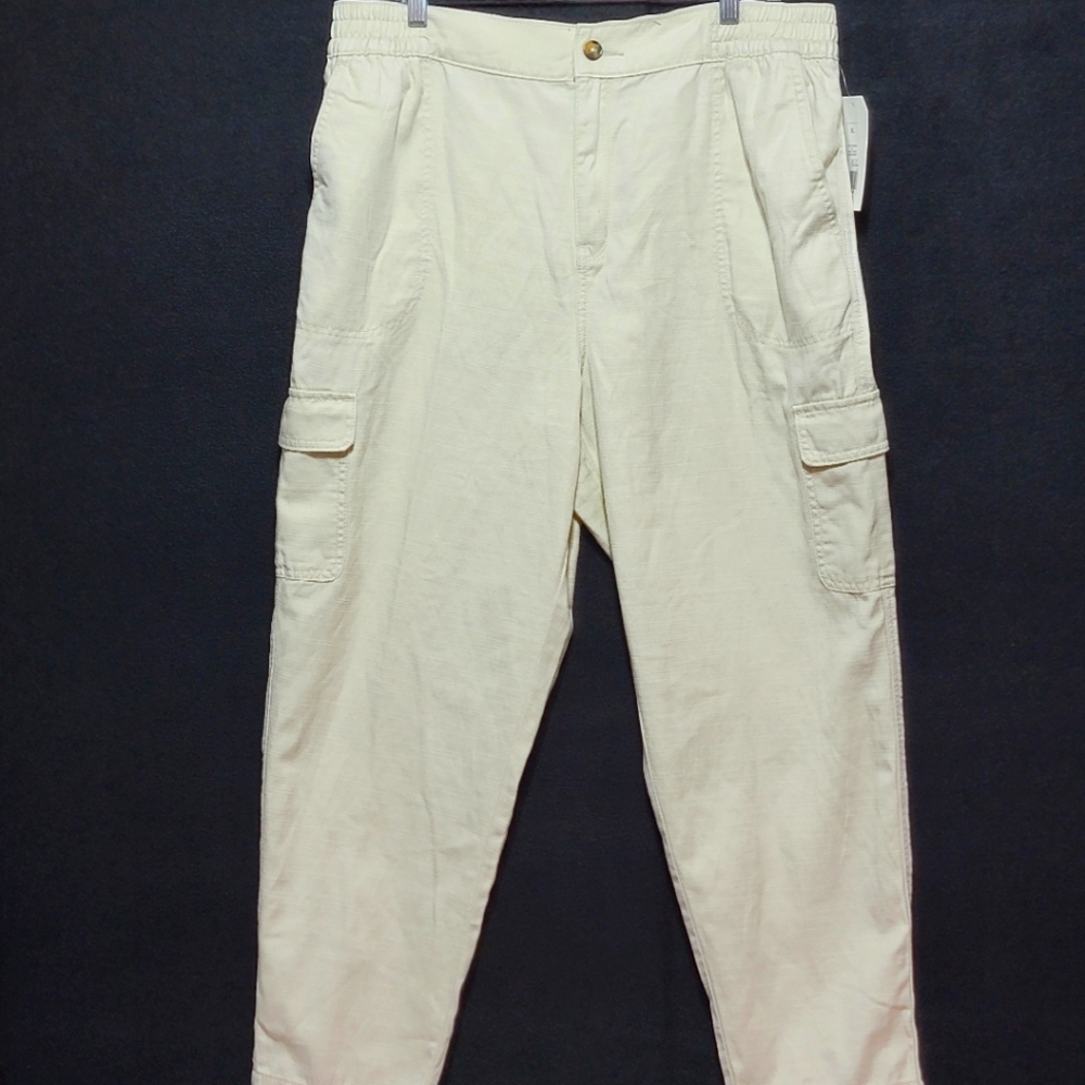 Wonderly Women's Cream Cargo‎ Pants Size XL #719
